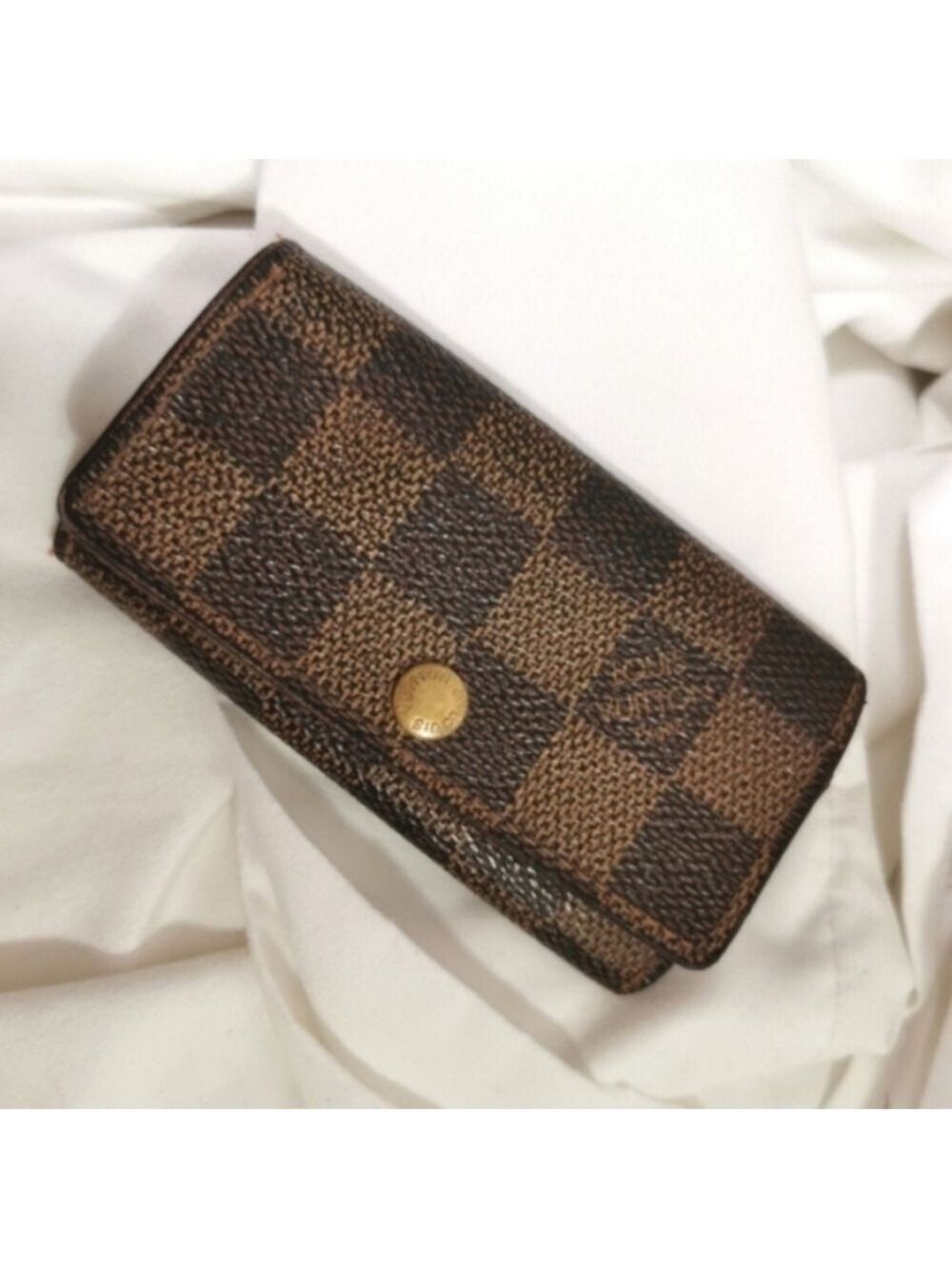 Authentic Louis Vuitton 4 Key Holders Brown Monogram Canvas